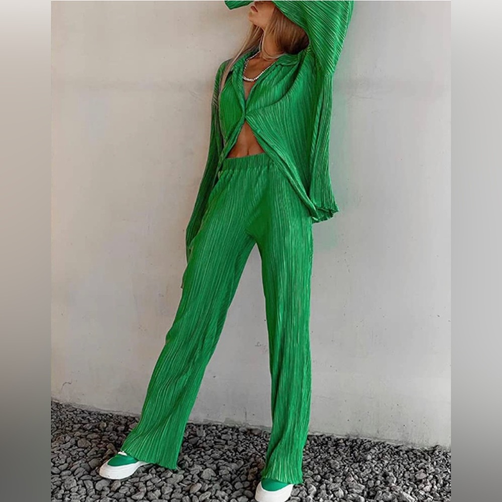 Y2k 90s Inspired 2 Pcs Pleated Set